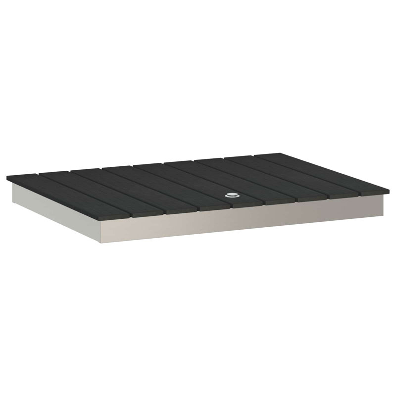 Free Standing Outdoor Shower and Footwash Spout, Anthracite