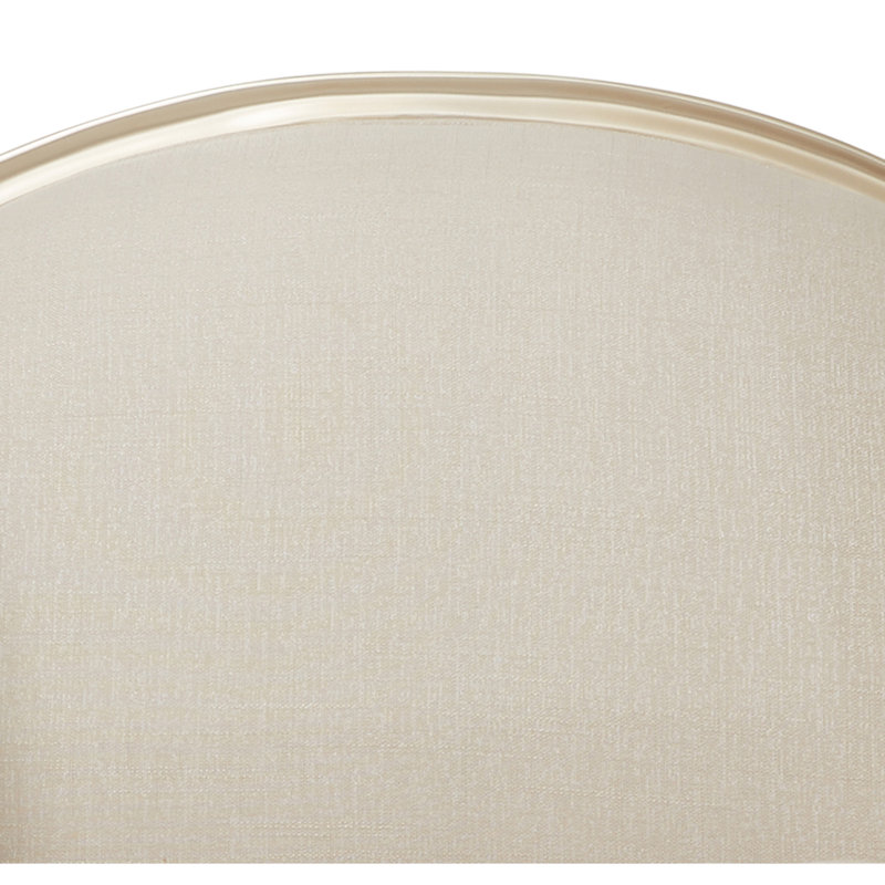 Pearl and Caramel Linen Upholstered Curved Arm Sofa