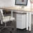 Mount-It Mobile File Pedestal Cabinet with 3 Drawers & Lock, Slim Design Under Desk Storage, White