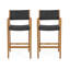 Tabouret en osier et bois