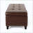 Upholstered Storage Ottoman Bench With Hinged Lid For Living Room Bedroom