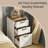File Cabinet, 3-Drawer Office Storage Cabinet, Adjustable Rail, Modern Farmhouse Printer Stand, White And Brown