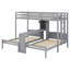 Lit superposé multifonctionnel en bois avec bureau, tablettes de rangement, lampe de lecture-1677651261