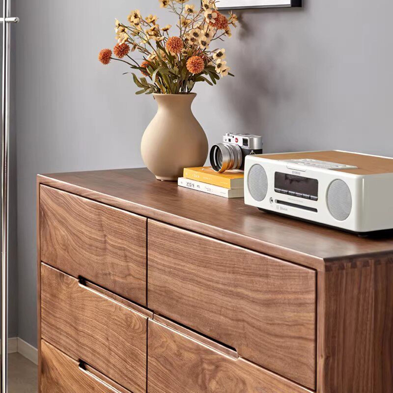 Buffet multi-tiroirs en bois massif avec rangement, 24.41" H x 47.24" W x 15.74" D
