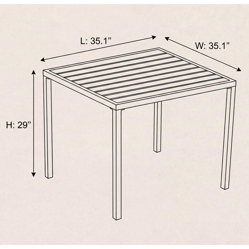Patio Steel Dining Table