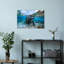 Tropical Sea Turtle Pair Abstract Turtle Nature Ocean Wall Art Print 1 Piece Wrapped Canvas Wall Art-483311846