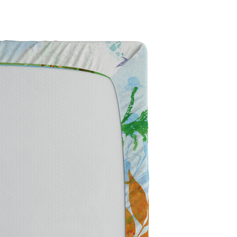Microfiber Floral Fitted Sheet, Full Fitted Sheet