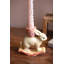  Porte-bougie en céramique de lapin de Pâques H 6 po - Ensemble de 3 décorations printanières multicolores émaillées