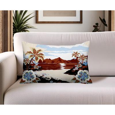 Oreiller rectangulaire réversible intérieur / extérieur Kekoa