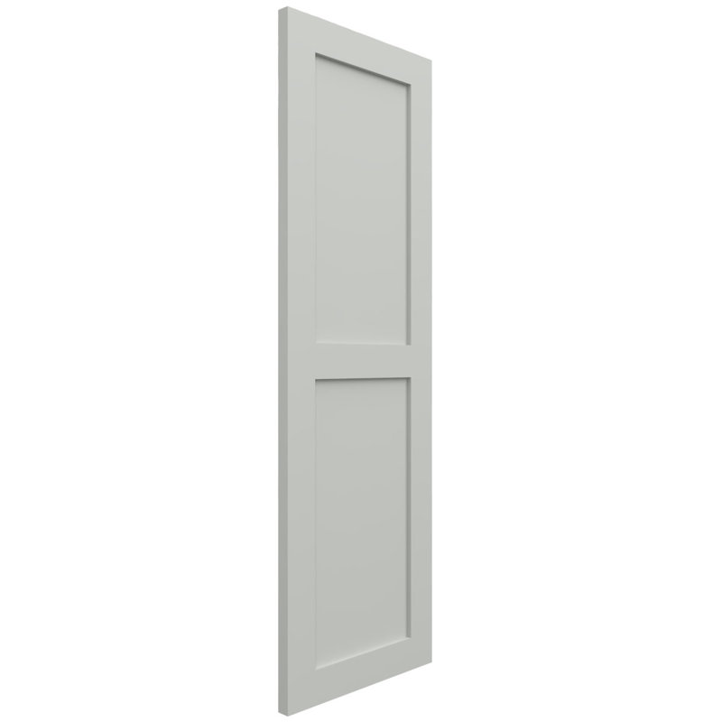 Deux volets plats égaux EnduraCore Composite, L 15 po, Gris tempête de grêle, H 37 po