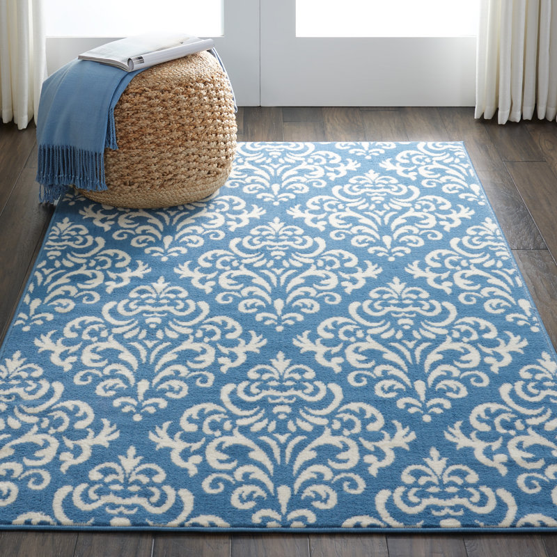 Gjuljeta Damask Indoor Rug, Rectangle 3'9" x 5'9"