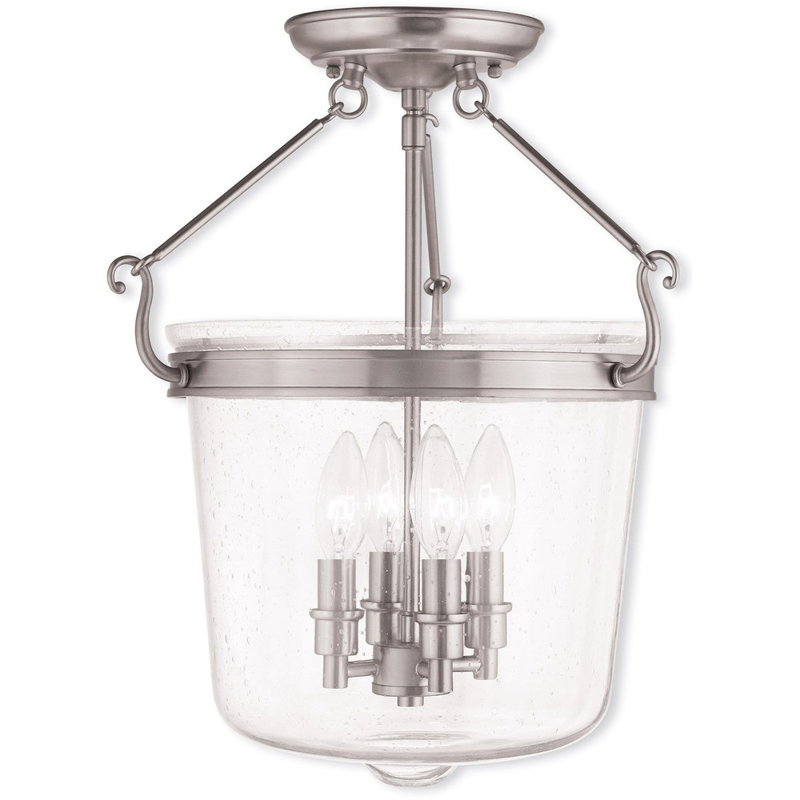 Antimo Glass Semi Flush Mount