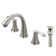 Wide Spread Two Handles Bathroom Sink Faucet with Drain Assembly, Three Holes Bathroom Faucet with Pop-up Drain Stopper
