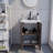 Modern Foldable Bathroom Vanity with Ceramic Basin