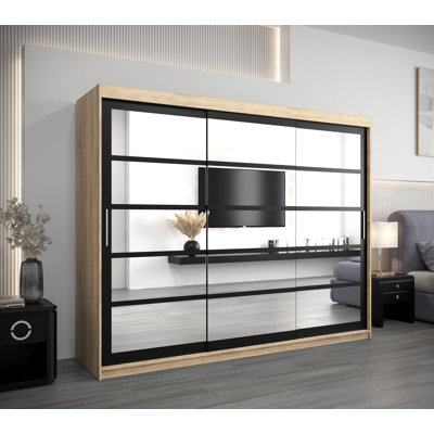 Ayira 3 Door Manufactured Wood Wardrobe