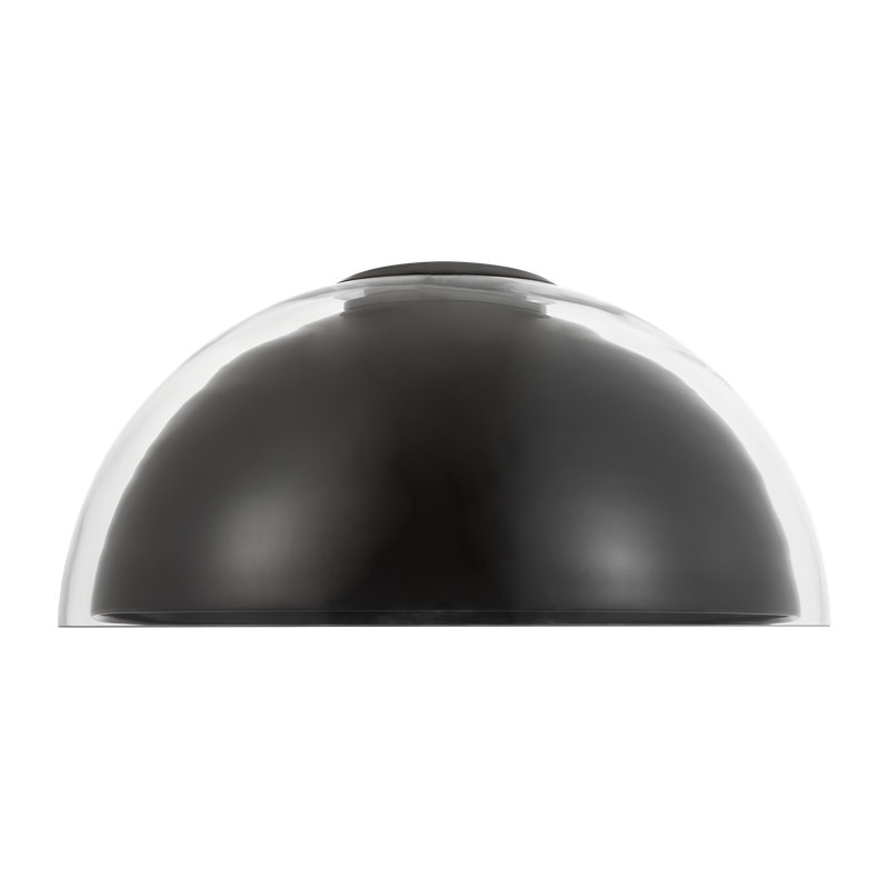 Lusi 1 - Light LED Flush Mount, Clear/Bronze, Bronze