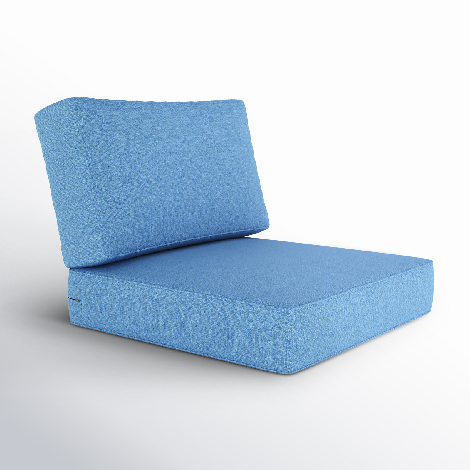 Lani Outdoor Sunbrella Seat/Back Cushion, Canvas Air Blue Sunbrella® Canvas