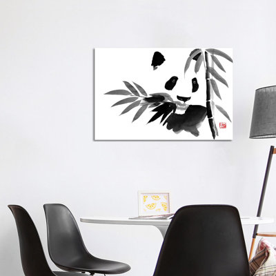 Eating Bamboo by Péchane - Print on Canvas