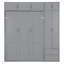 Grand lit escamotable mural avec armoire supérieure, tablettes et garde-robe, lit pliant peu encombrant