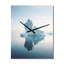 Blanc sarcelle Iceberg Sublime Reflections - Très grandes horloges murales nautiques et de plage-99632124