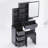 Compact and Practical Vanity Table Set with Extra Large Sliding Mirror and Multi-Layer Storage for Small Spaces-1444850228