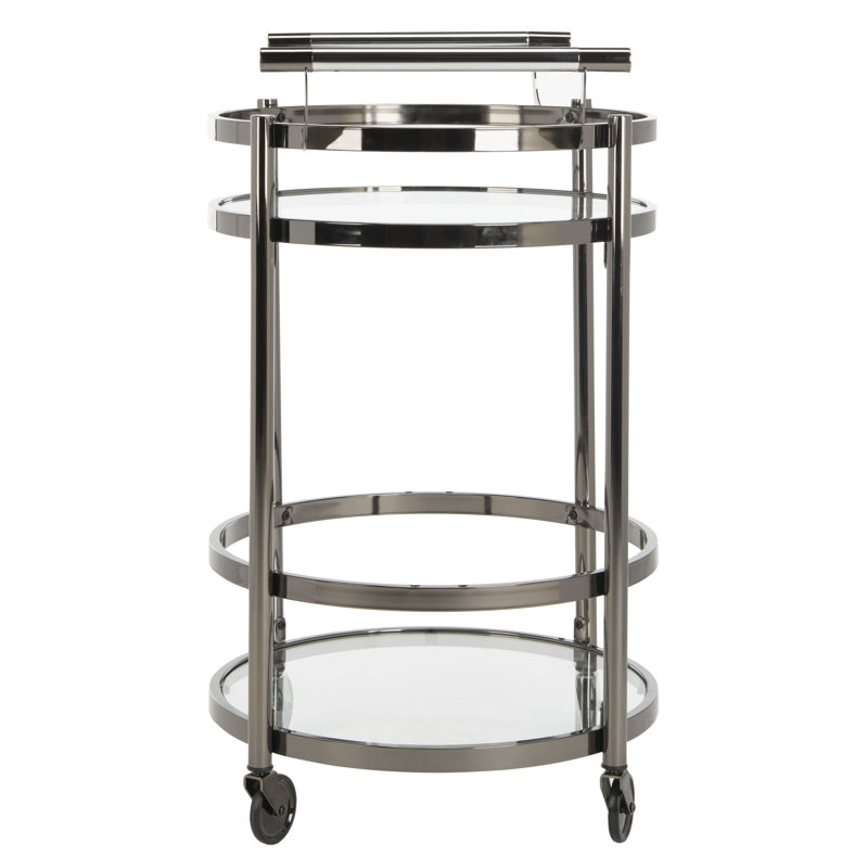 Metal Bar Cart, Gun Metal