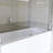 56-60 "W X 60" H Aluminum Frame Double Sliding Shower Door In Brushed Nickel Finish-116985561