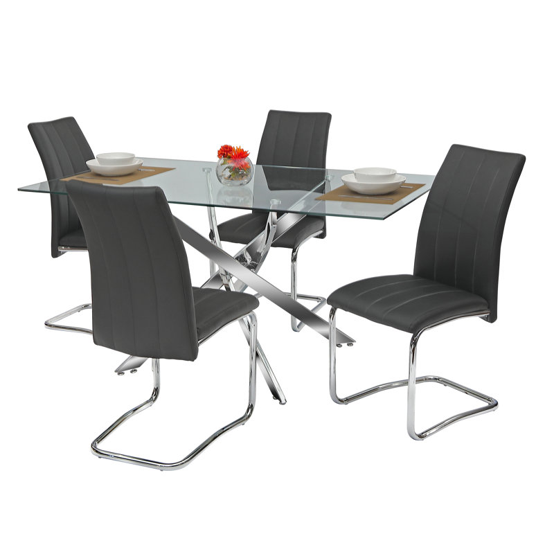 Ensemble repas pour 4 personnes Othin, Noir
