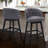 Micky Swivel Counter or Bar Height Bar Stool with Footrest in Fabric and Espresso Wood-1304908905-1304409947