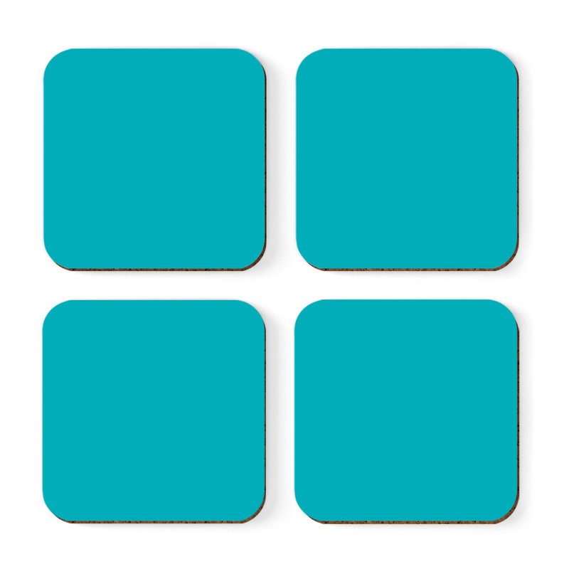Sous-verre café, Turquoise aqua