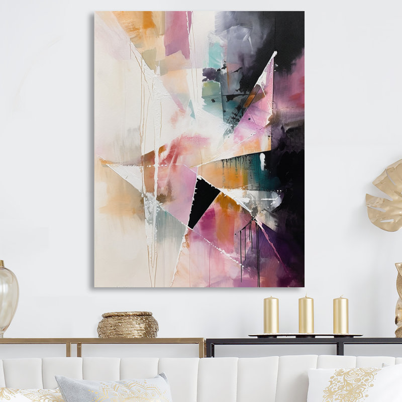 Modern Abstract Wall Decor on Metal, 32" H x 24" W x 1" D