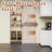 Modern K Shape Primed  Sliding Barn Door with Installation Hardware Kit-102619193