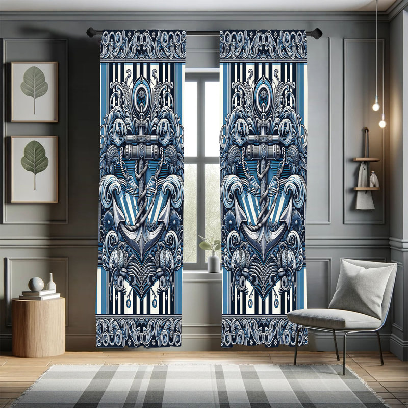 Paire de rideaux 2 panneaux Ambesonne, L 28 po x L 63 po