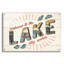 Art mural en verre épique «Vintage Lake 1» par Janelle Penner-106419979