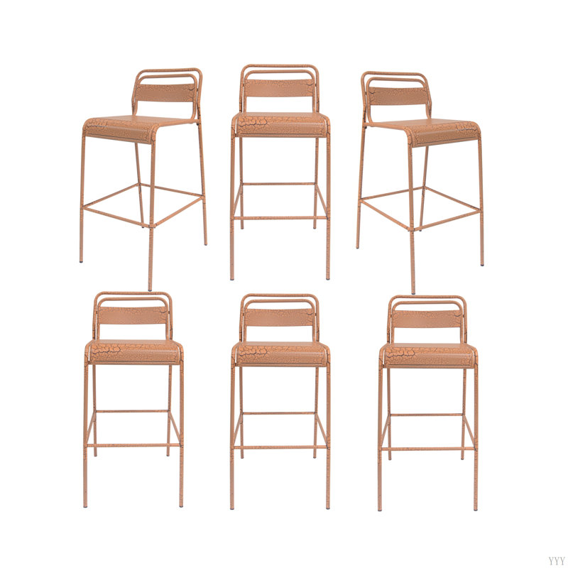 Ensemble de 6 tabourets de bar d'extérieur Carmella