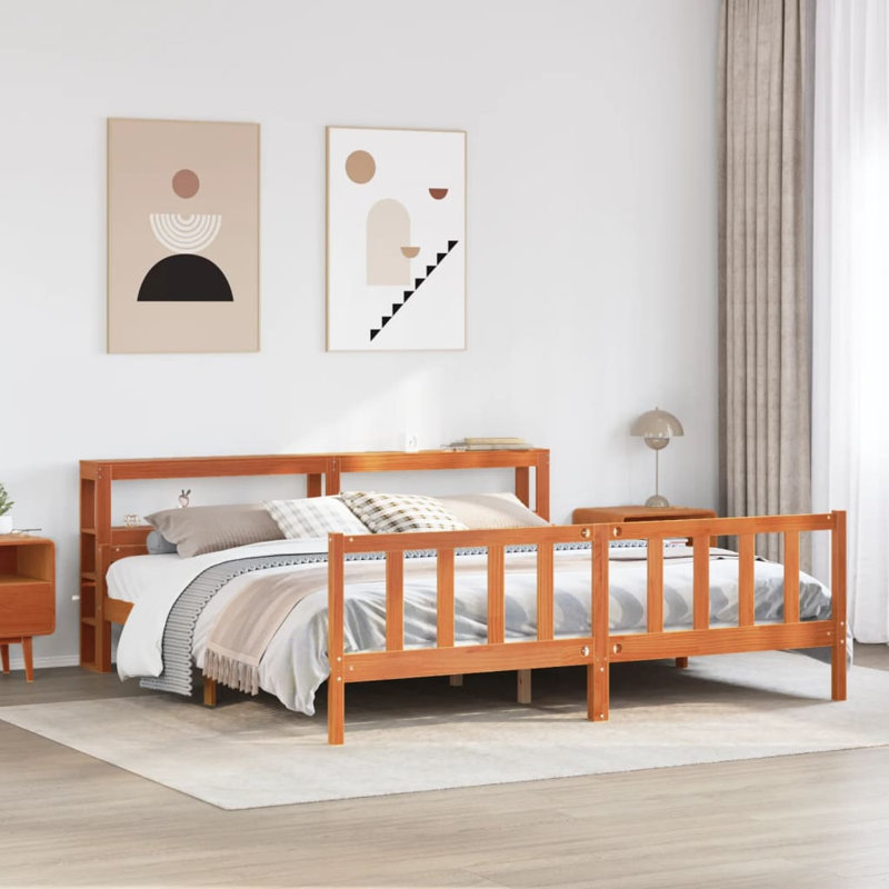 Cowell Bed, Wax brown, 75 x 190cm