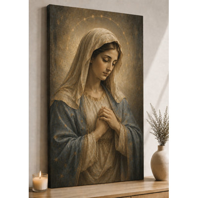 Grande peinture douce sur toile Madonna