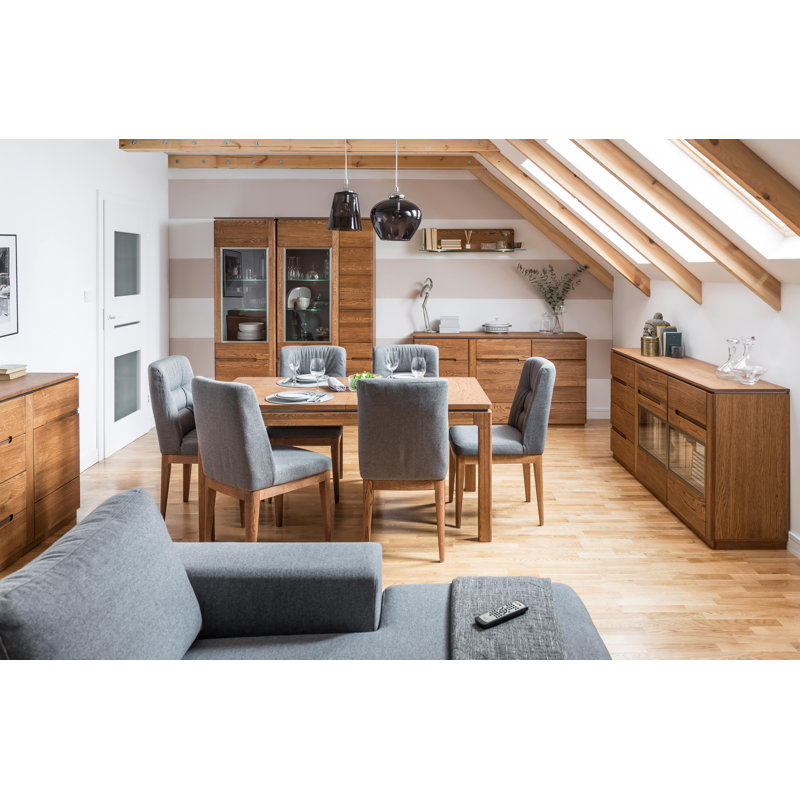 Montenegro Solid + Manufactured Oak Wood 4-Drawer and 2-Door Combi Chest