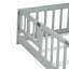 Lit simple au sol avec clôture et porte, lit en bois d'hévéa avec garde-corps de sécurité-1256367110-1256367108