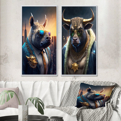 " Rhino Gangster In NYC " 2 - Pieces