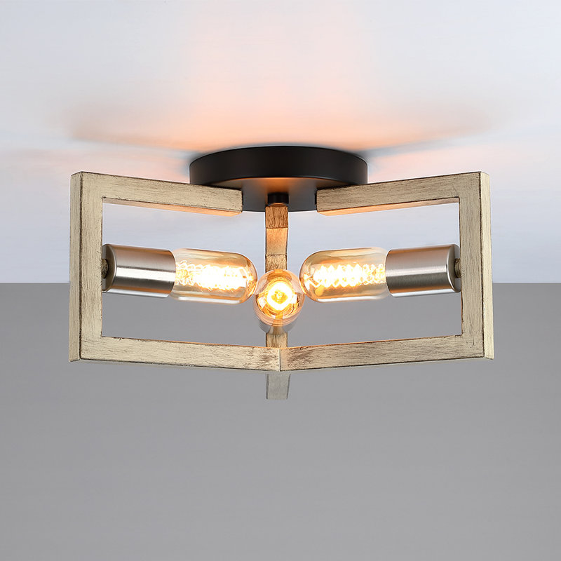 Plafonnier semi-encastré 3 lumières Taplin