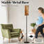 Lampe sur pied en bois effet rustique à intensité variable moderne avec télécommande et pédale, abat-jour, abat-jour haut, lampe de coin pour le salon, la chambre et le bureau