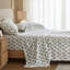 Ensemble de draps 4 pièces 100% coton imprimé flanelle, ikat-122817880-122817878