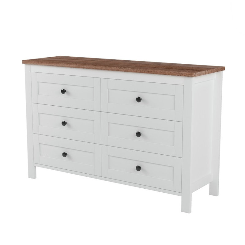Commode à 6 tiroirs Retro Farmhouse