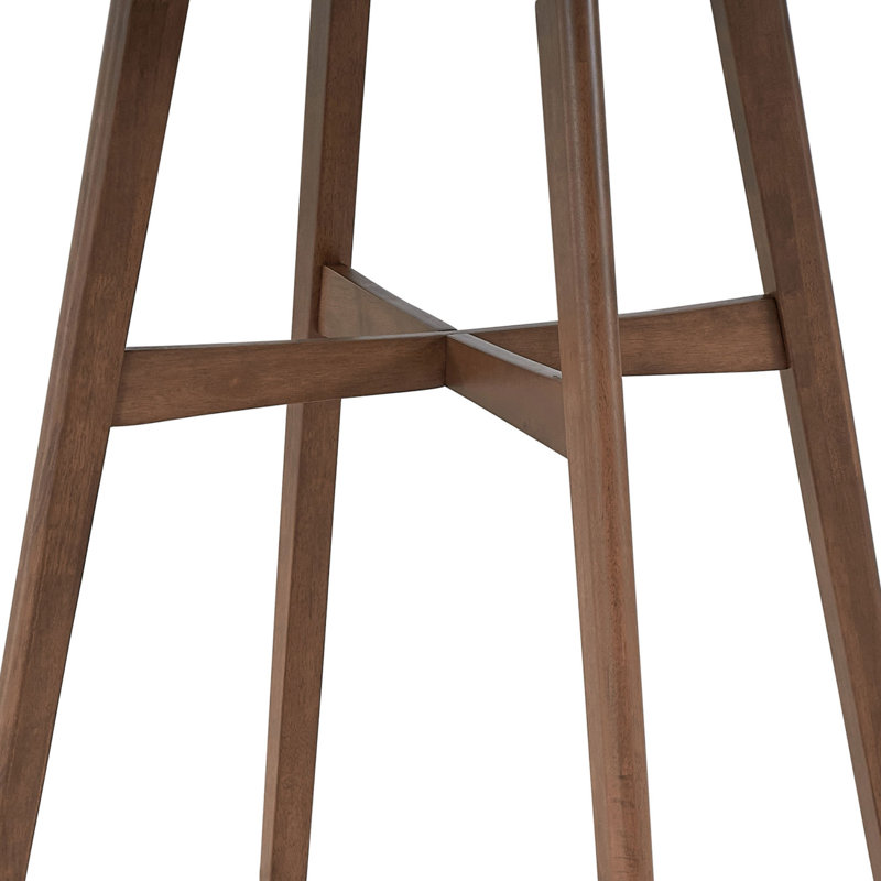 Table de bar ronde surdimensionnée de 31,5 pouces, table de salle à manger en bois à haut plateau de cuisine pour pub, salon, restaurant, bar à cocktail, noyer