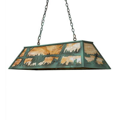 Luminaire suspendu géométrique 9 lumières pour table de billard Old Forge