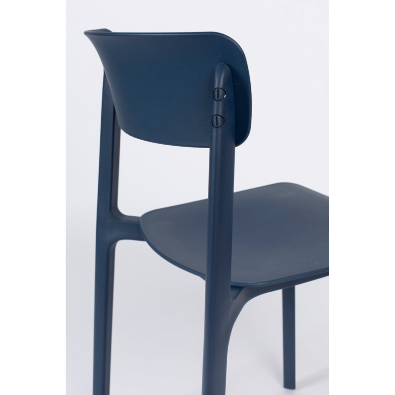 Outdoor Dining Side Chair, Blue