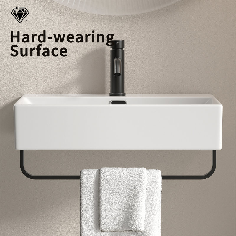 Vessel Sink, Small Vessel Sink With Towel Rack For Bathrooms