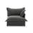 Plush Dark Gray Upholstered Chenille Accent Chair with Oversized Cloud Cushions-1521987946