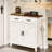 Kitchen Storage Cabinet In White Modern - 2 Drawers And Doors Buffet Sideboard For Living Room, Dining Bathroom Accommodates Seasoner Sundries Room With Coffee Maker-959693819